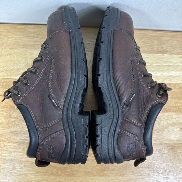 Timberland Pro Series Steel Toe Work Boot ASTM F2413-11 Brown Leather Sz 8 W - Picture 7 of 16